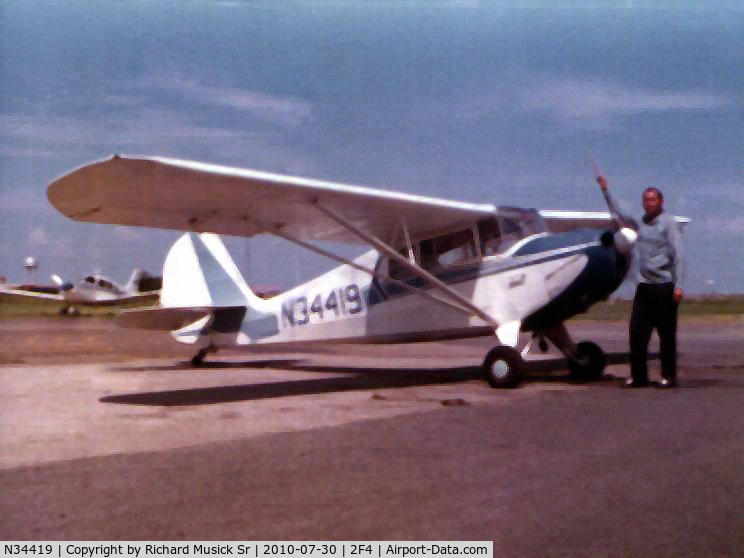 N34419, 1941 Aeronca 65-CA Super Chief C/N C14371, Enroute to San Diego, CA from home field Lancaster, TX near Dallas
