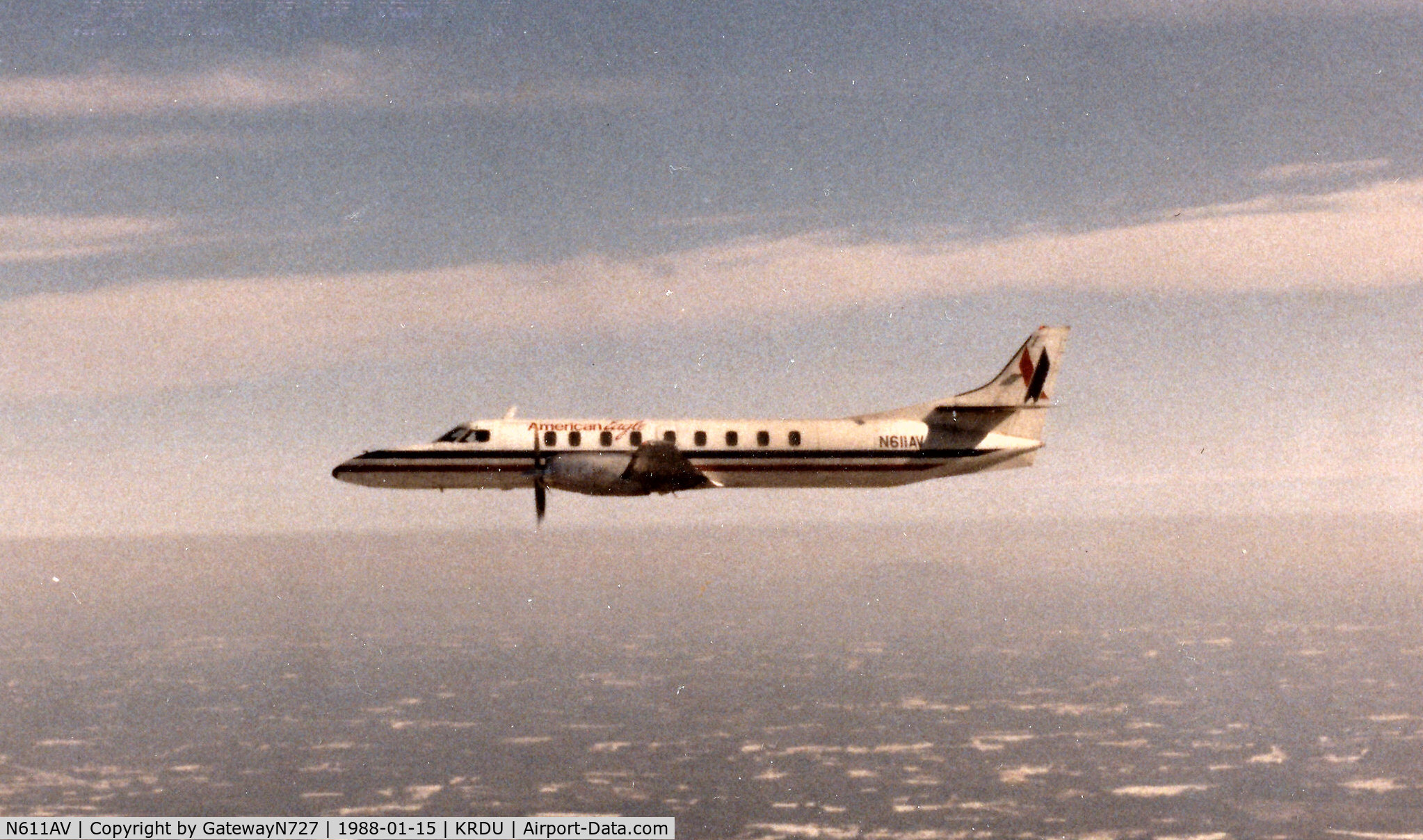 N611AV, 1985 Fairchild SA-227AC Metro III C/N AC611B, Enroute RDU-LYH following AVAir's Chapter 11 filing.