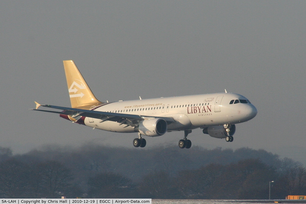 5A-LAH, 2010 Airbus A320-214 C/N 4405, Libyan Airways A320 on finals for RW05L