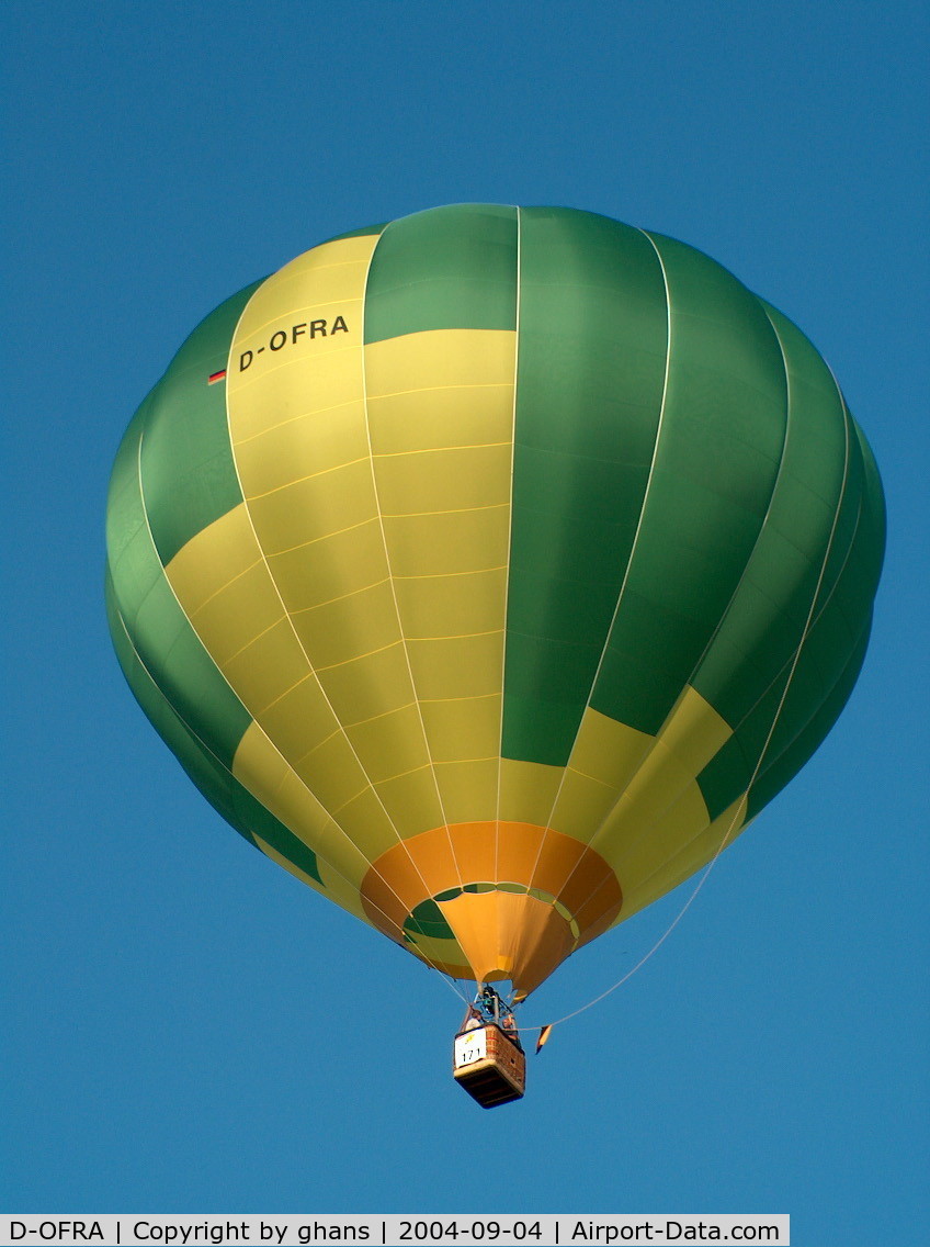 D-OFRA, 1992 Schroeder Fire Balloons G30/16 C/N 294, WIM 2004