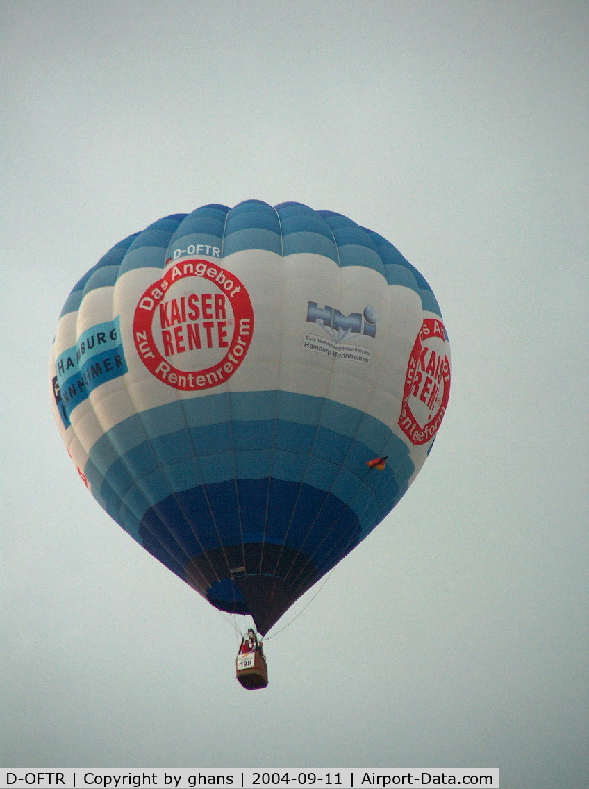 D-OFTR, 1996 Cameron Balloons Ltd. Cam A-105 C/N 3879, WIM 2004