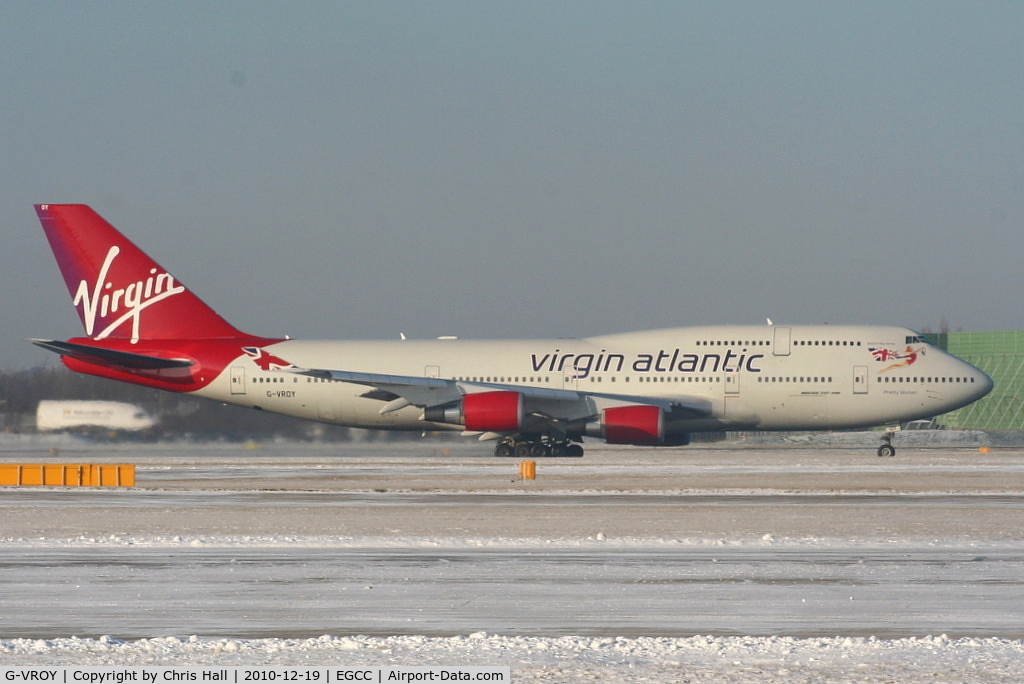 G-VROY, 2001 Boeing 747-443 C/N 32340, Virgin Atlantic B747 departing from RW05L