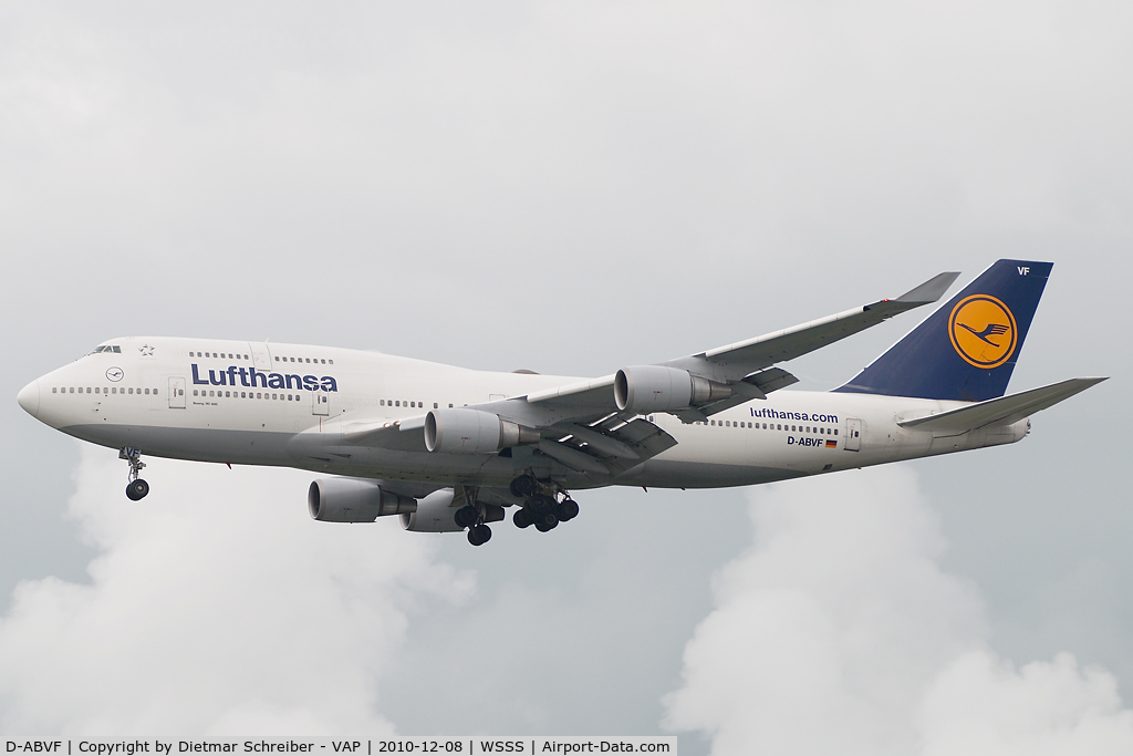 D-ABVF, 1990 Boeing 747-430 C/N 24761, Lufthansa Boeing 747-400