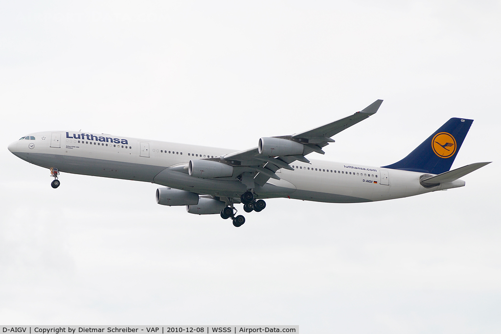 D-AIGV, 2000 Airbus A340-313X C/N 325, Lufthansa Airbus 340-300