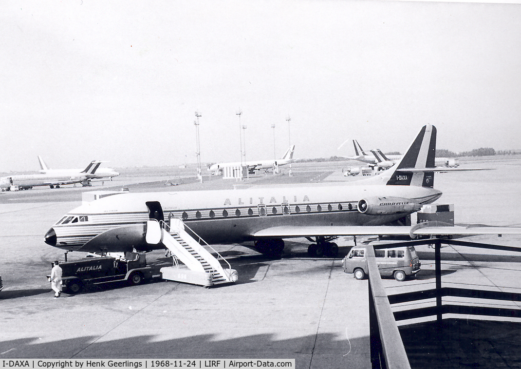 I-DAXA, 1960 Sud Aviation SE-210 Caravelle VI-N C/N 035, Alitalia , Rome , nov 1968

Scan from photo
