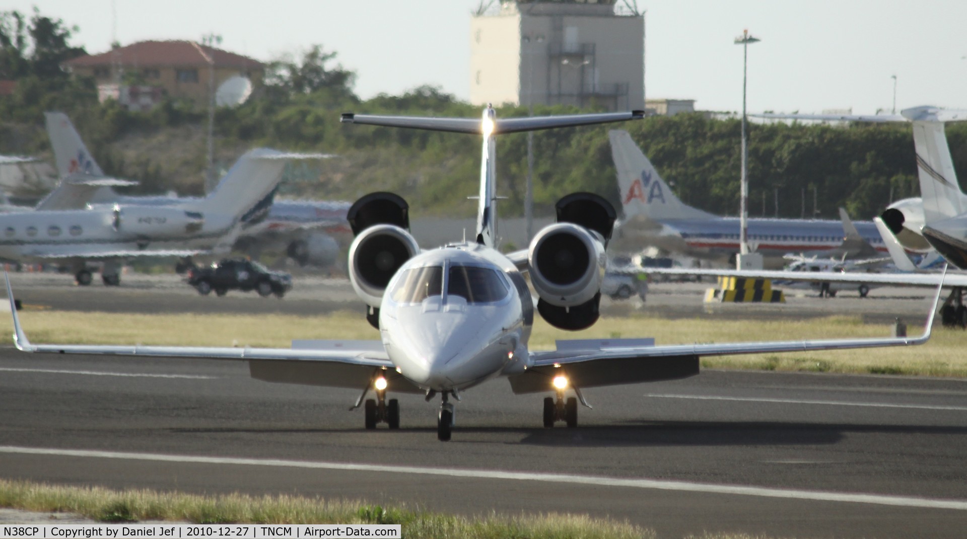 N38CP, 1997 Learjet Inc 60 C/N 108, N38CP just landed at TNCM