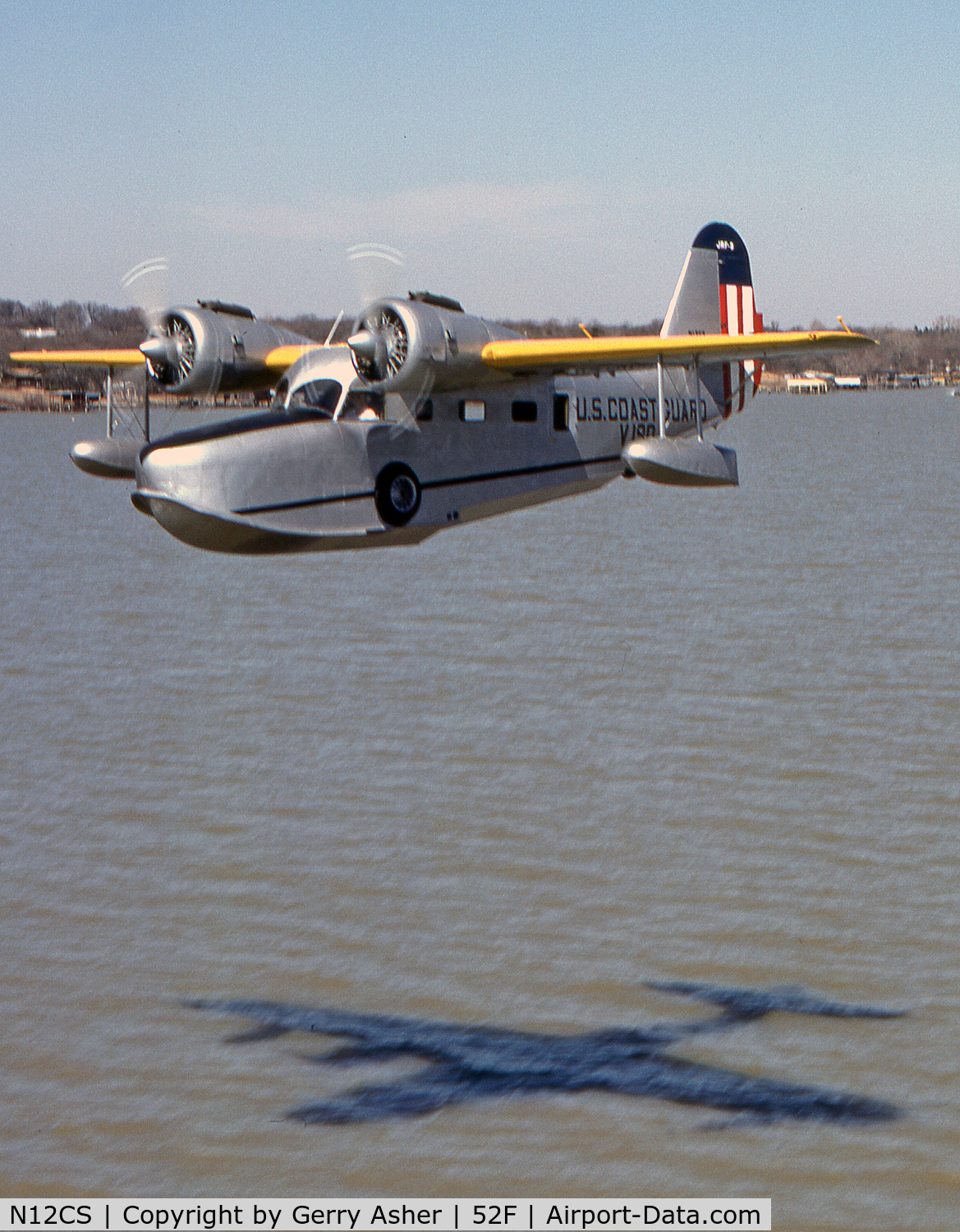 N12CS, 1940 Grumman G-21A Goose C/N 1085, Photo shoot over Lake Lewisville, TX prior to delivery to the NMNA in Pensacola.