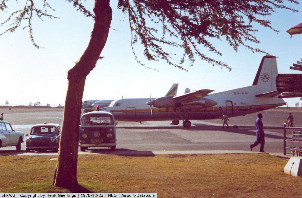 5H-AAI, 1962 Fokker F-27-200 Friendship C/N 10213, East African Airways - Nairobi