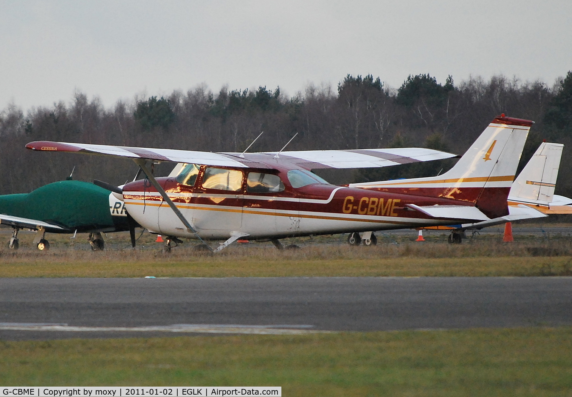 G-CBME, 1973 Reims F172M Skyhawk Skyhawk C/N 1060, Reims Cessna F172M Skyhawk Ex TF-FTV at Blackbushe.