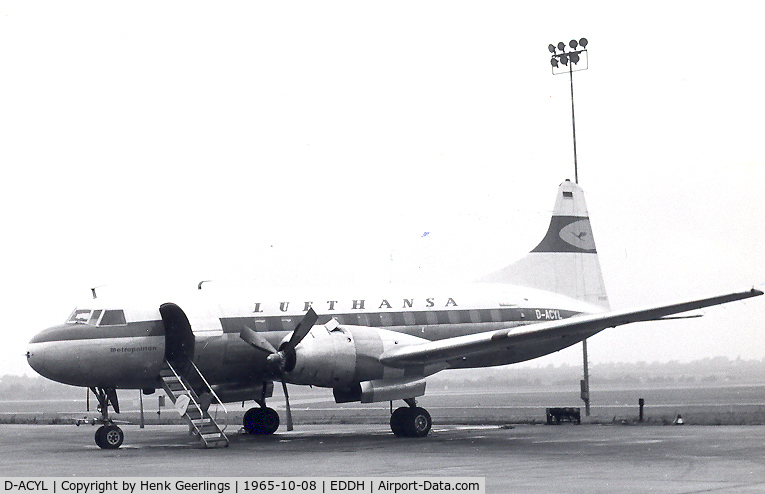 D-ACYL, 1957 Convair 440-88 Metropolitan C/N 448, Lufthansa, Convair at Hamburg