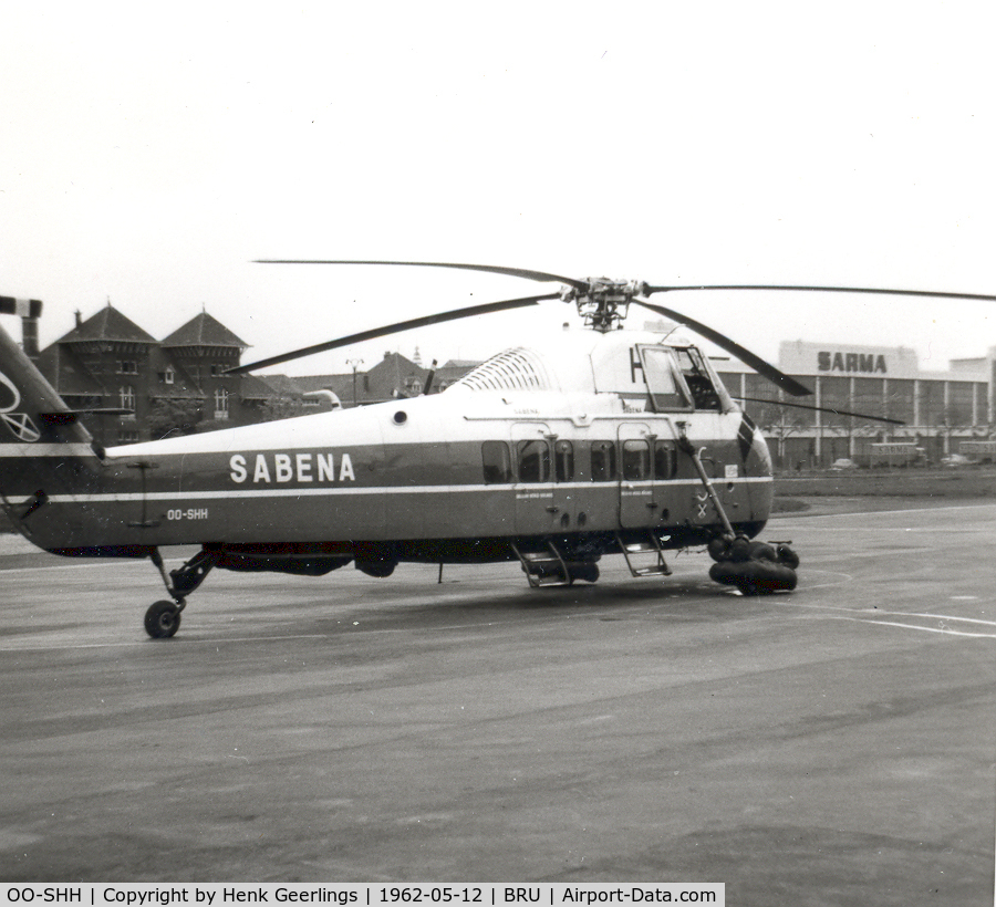 OO-SHH, Sikorsky S-58C C/N 58-333, Sabena Helicopters. Brussel - Allee Verte Heliport 1962