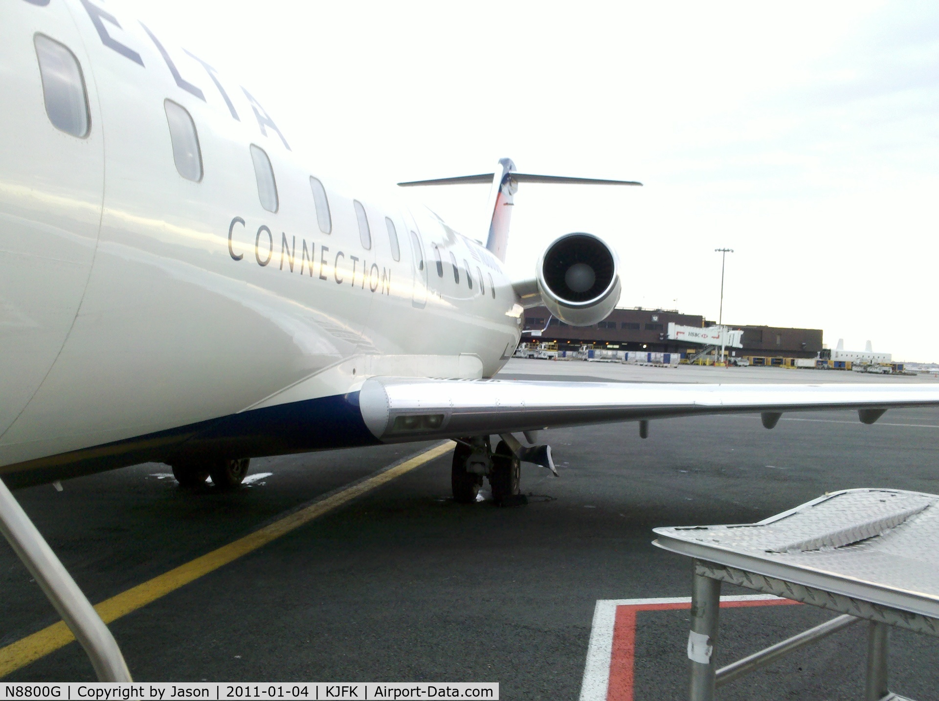 N8800G, 2003 Canadair CRJ-440 (CL-600-2B19) Regional Jet C/N 7800, At Terminal 2 gate 23C JFK 1/4/2011 10am