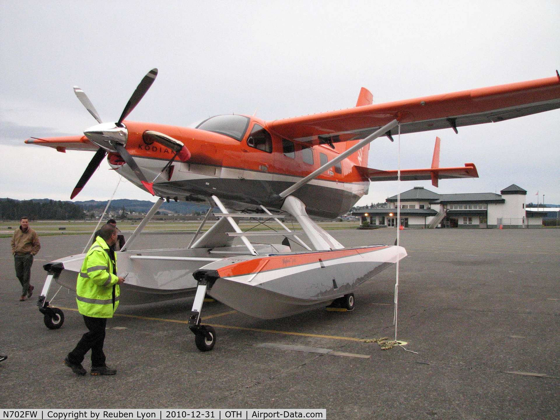 N702FW, 2010 Quest Kodiak 100 C/N 100-0035, Has nose and prop damage from contact with power line. Shown her at OTH.