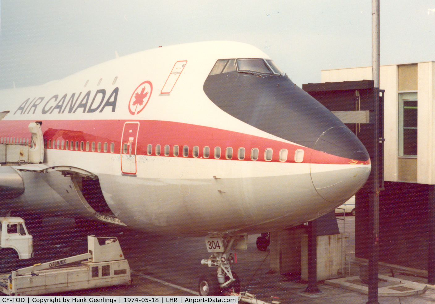 CF-TOD, 1973 Boeing 747-133 C/N 20767, Air Canada at LHR , 1974