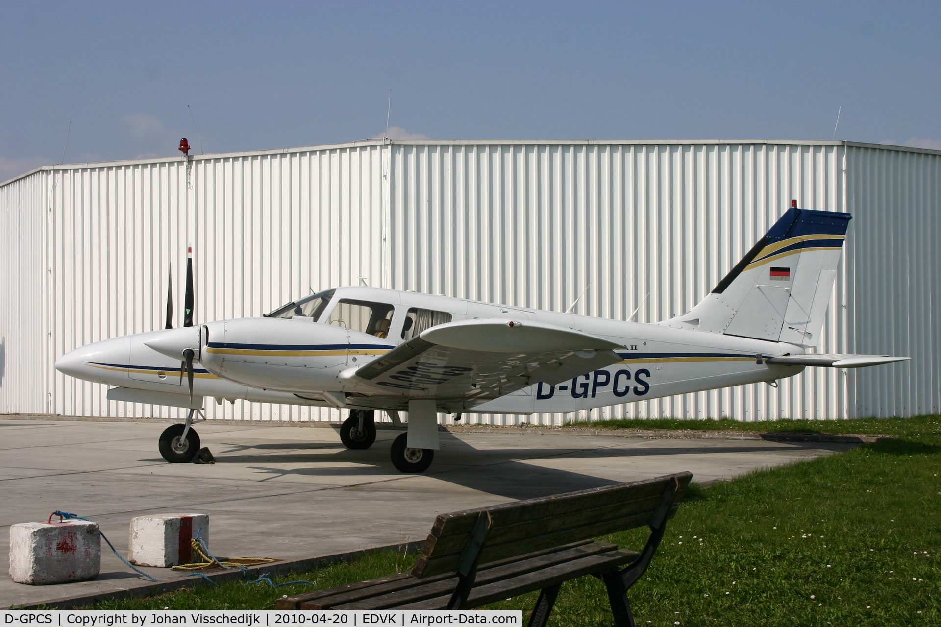 D-GPCS, 1980 Piper PA-34-200T Seneca II C/N 34-8070261, Previous ID N8231H, came to Germany in 2000
