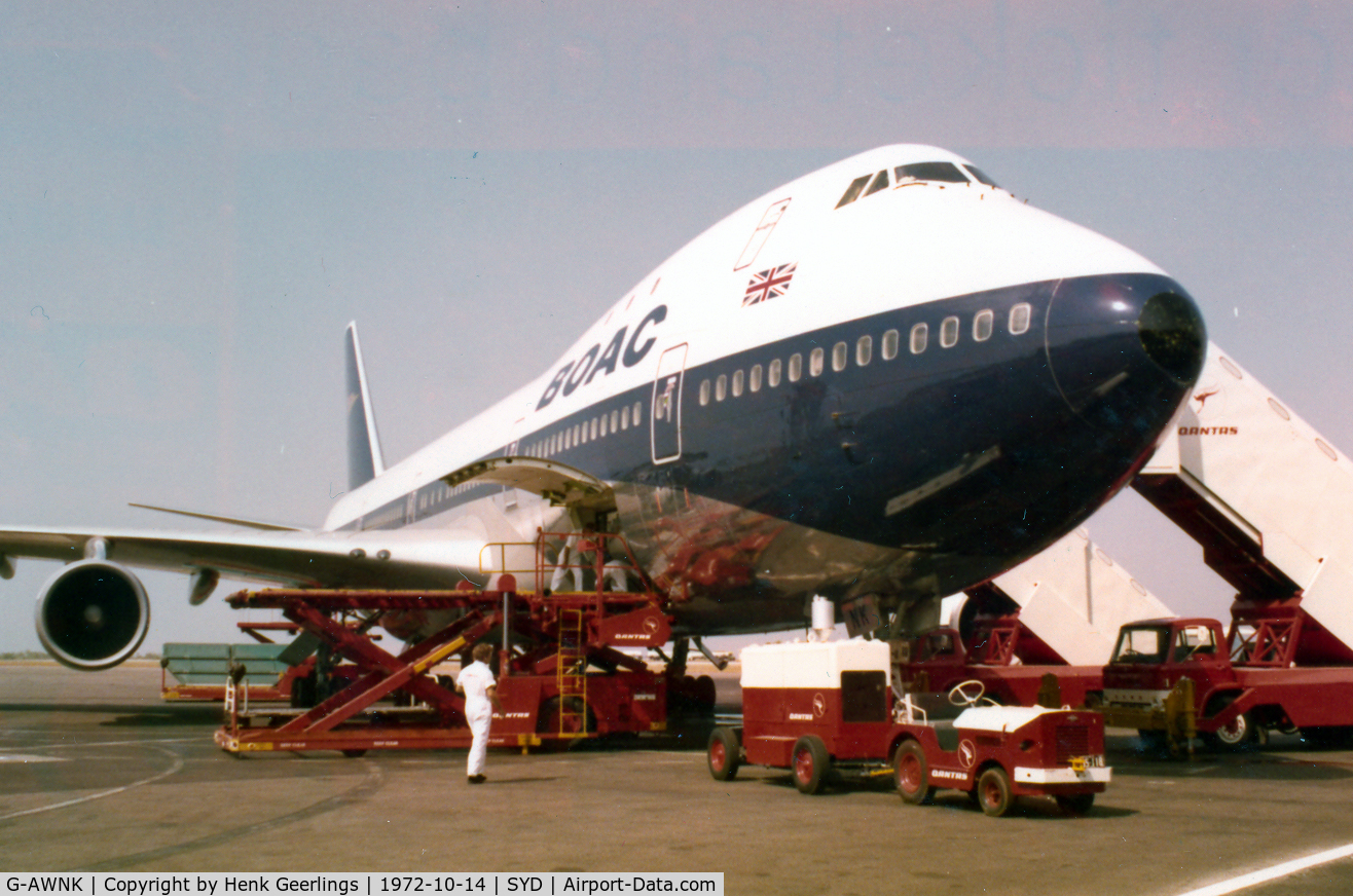 G-AWNK, 1972 Boeing 747-136 C/N 20273, SYD airport