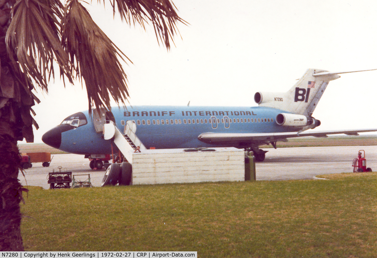 N7280, 1967 Boeing 727-27C C/N 19119, Corpus Christy Airport , Feb '72