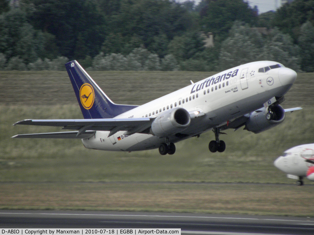 D-ABIO, 1991 Boeing 737-530 C/N 24939, Lufthansa B737 D-ABIO rotoates from BHX