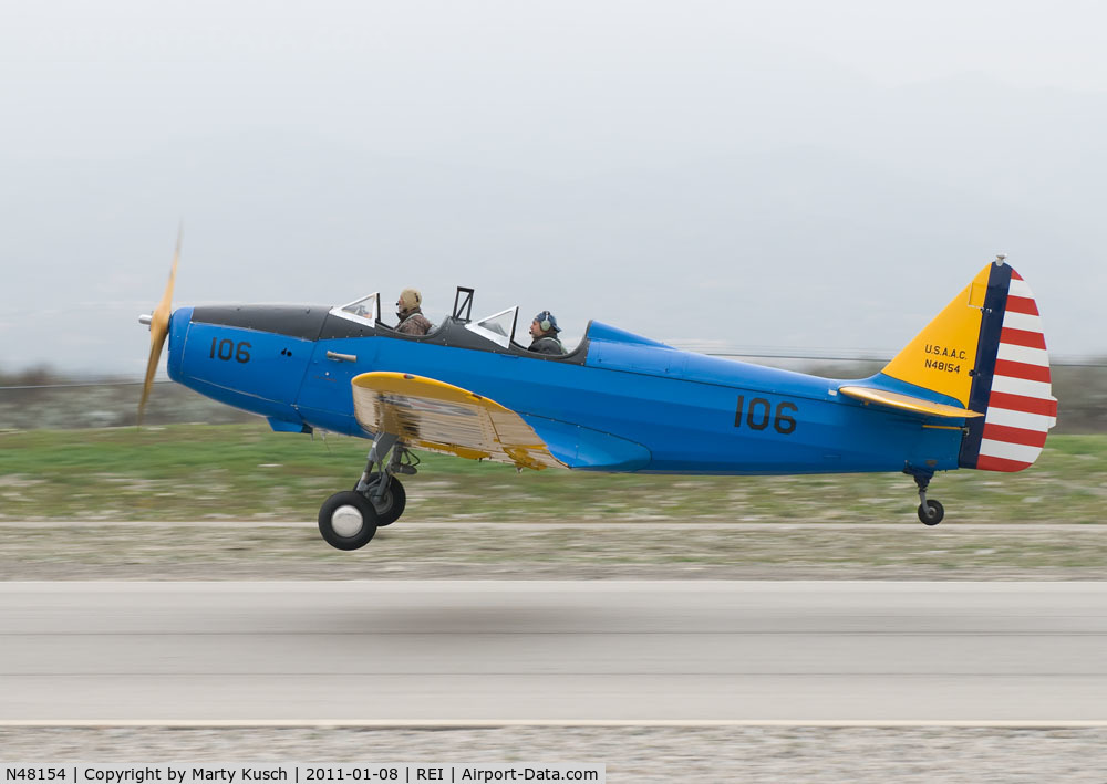 N48154, 1943 Fairchild M-62A C/N T437053, Landing on Runway 26.