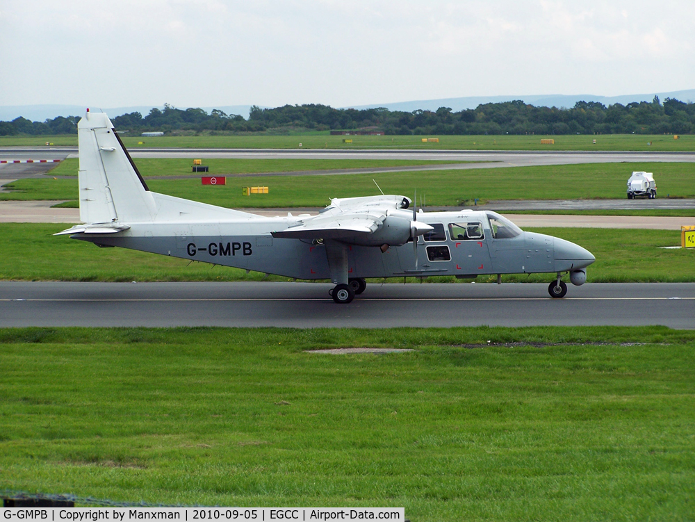 G-GMPB, 2002 Pilatus Britten-Norman BN-2T-4S Defender 4000 C/N 4011, Manchester Police Bn-2 Departing