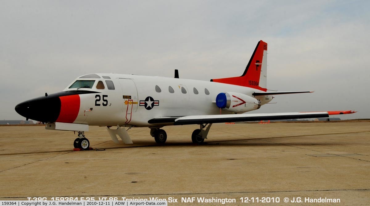 159364, 1974 North American NA-265 CT-39G Sabreliner C/N 306-69, at NAF Washington