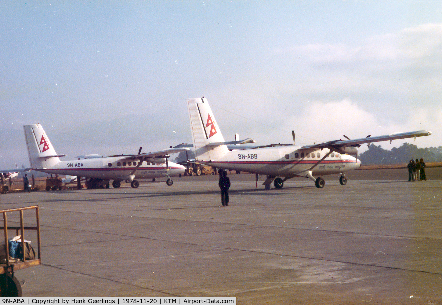 9N-ABA, 1971 De Havilland Canada DHC-6-300 Twin Otter C/N 301, Kathmandu , 1978