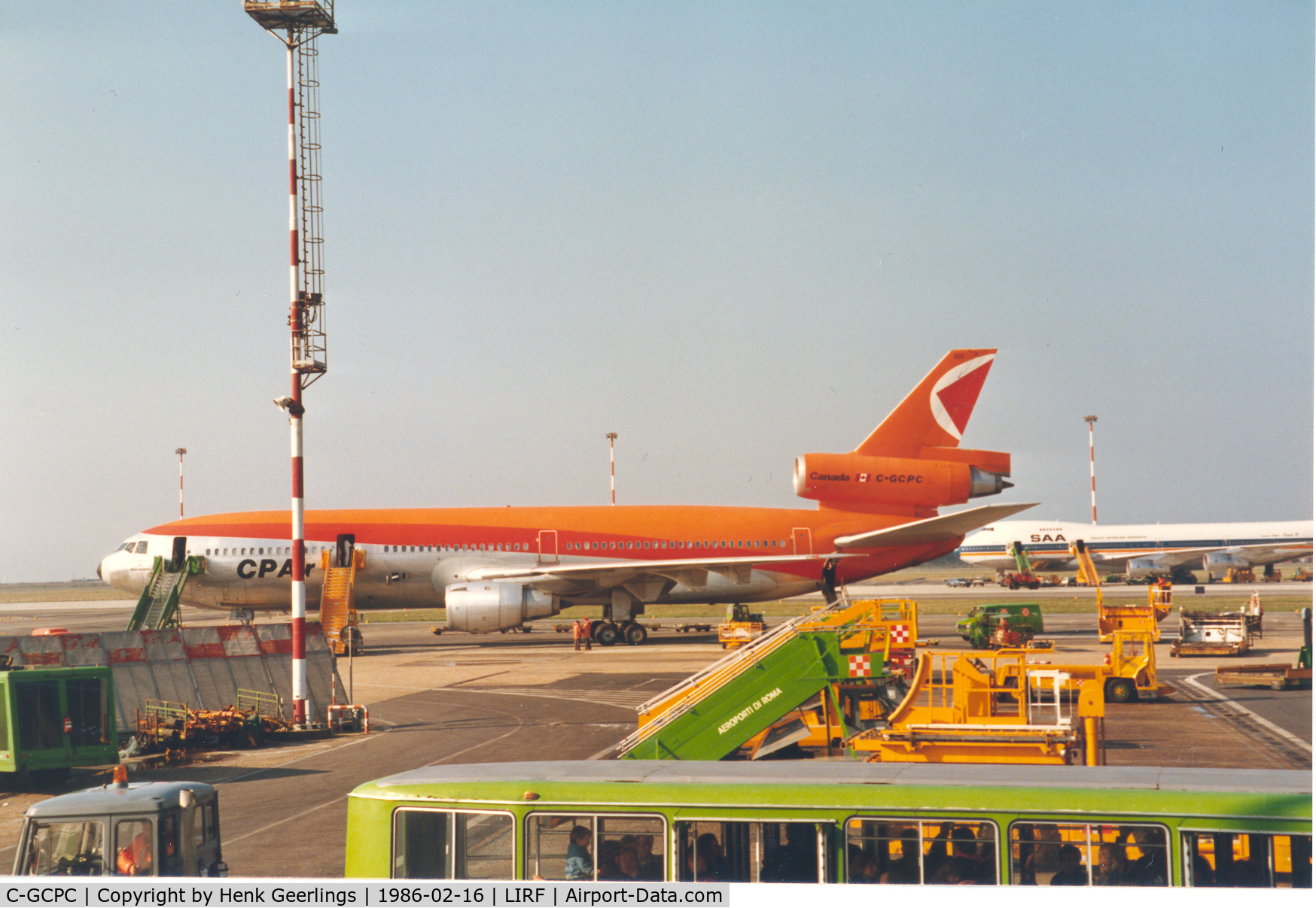 C-GCPC, 1979 McDonnell Douglas DC-10-30 C/N 46540, CP Air at Rome. Flight to Amsterdam