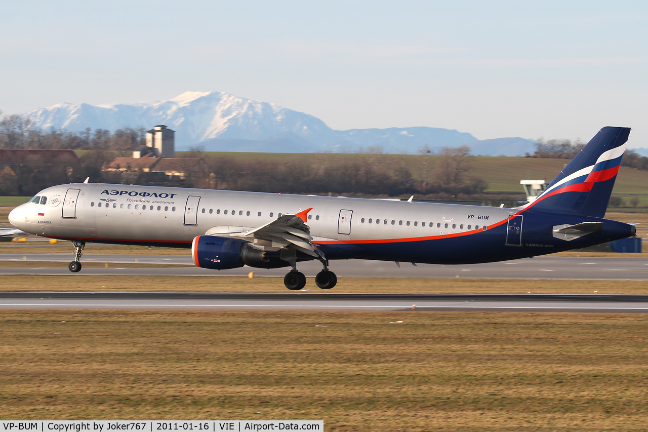 VP-BUM, 2007 Airbus A321-211 C/N 3267, Aeroflot