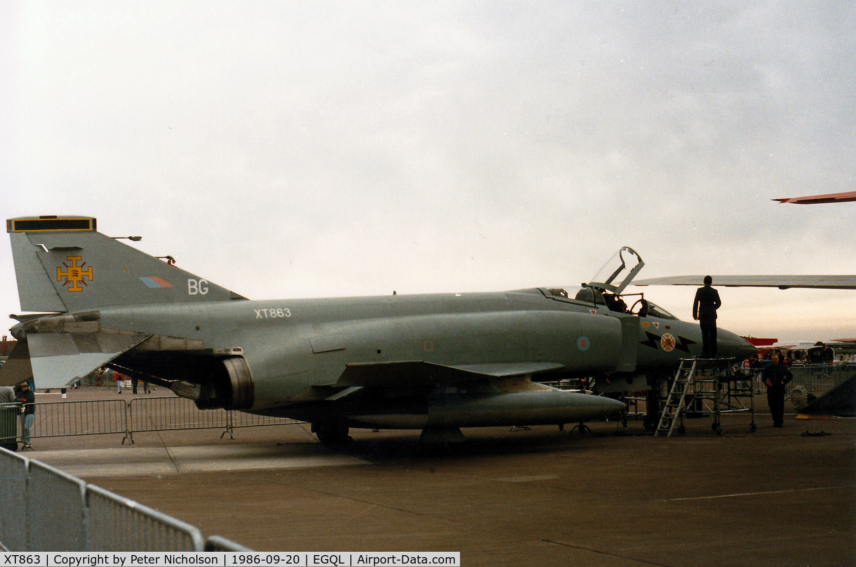 XT863, 1968 McDonnell Douglas Phantom FG1 C/N 2463, Phantom FG.1 of 111 Squadron on display at the 1986 RAF Leuchars Airshow.