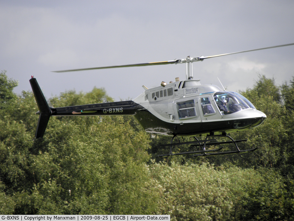 G-BXNS, 1977 Bell 206B JetRanger III C/N 2385, Bell G-BXNS visiting Barton