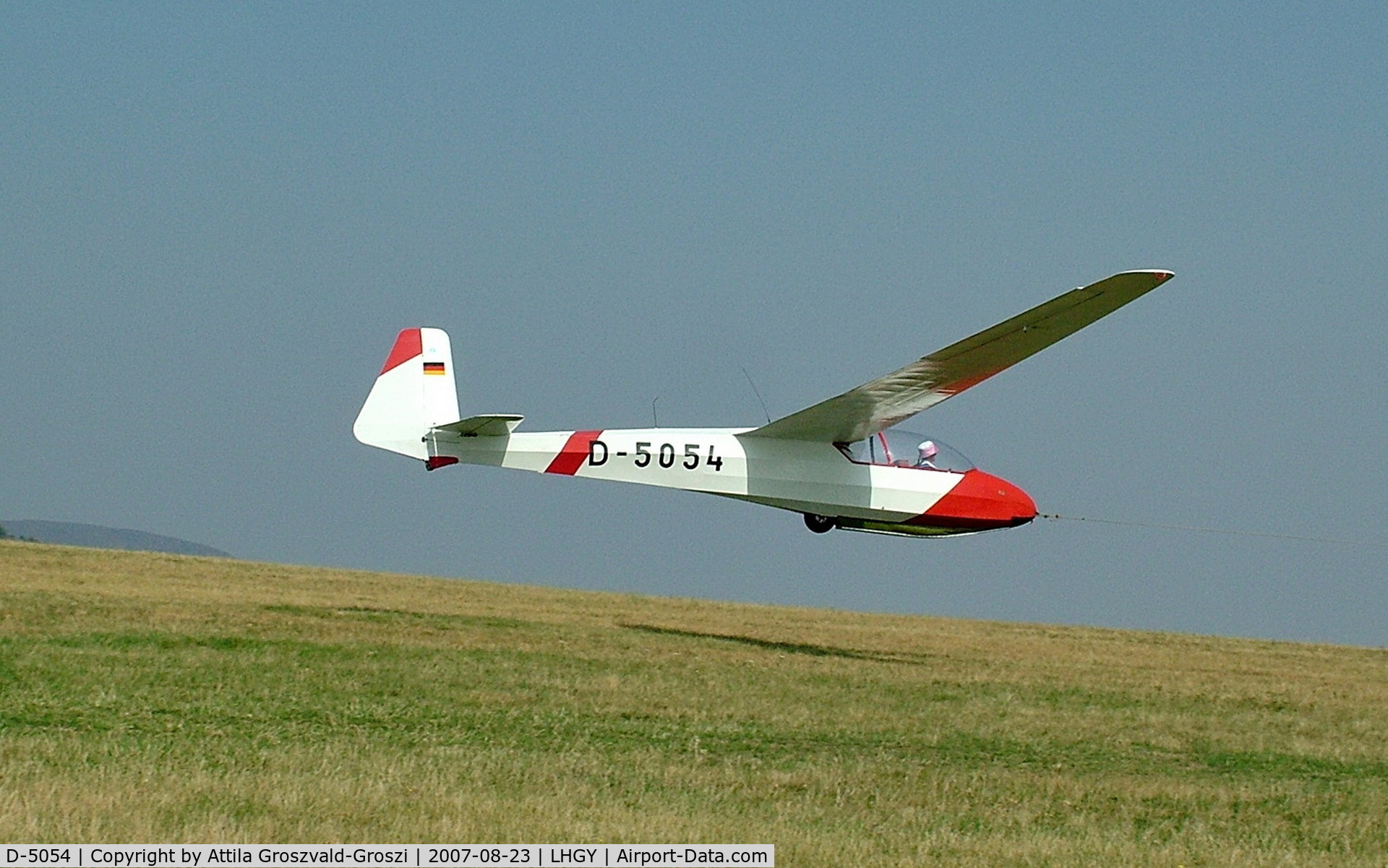 D-5054, Schleicher Ka-7 Rhonadler C/N 7144, Gyöngyös-Pipishegy Airfield - Hungary