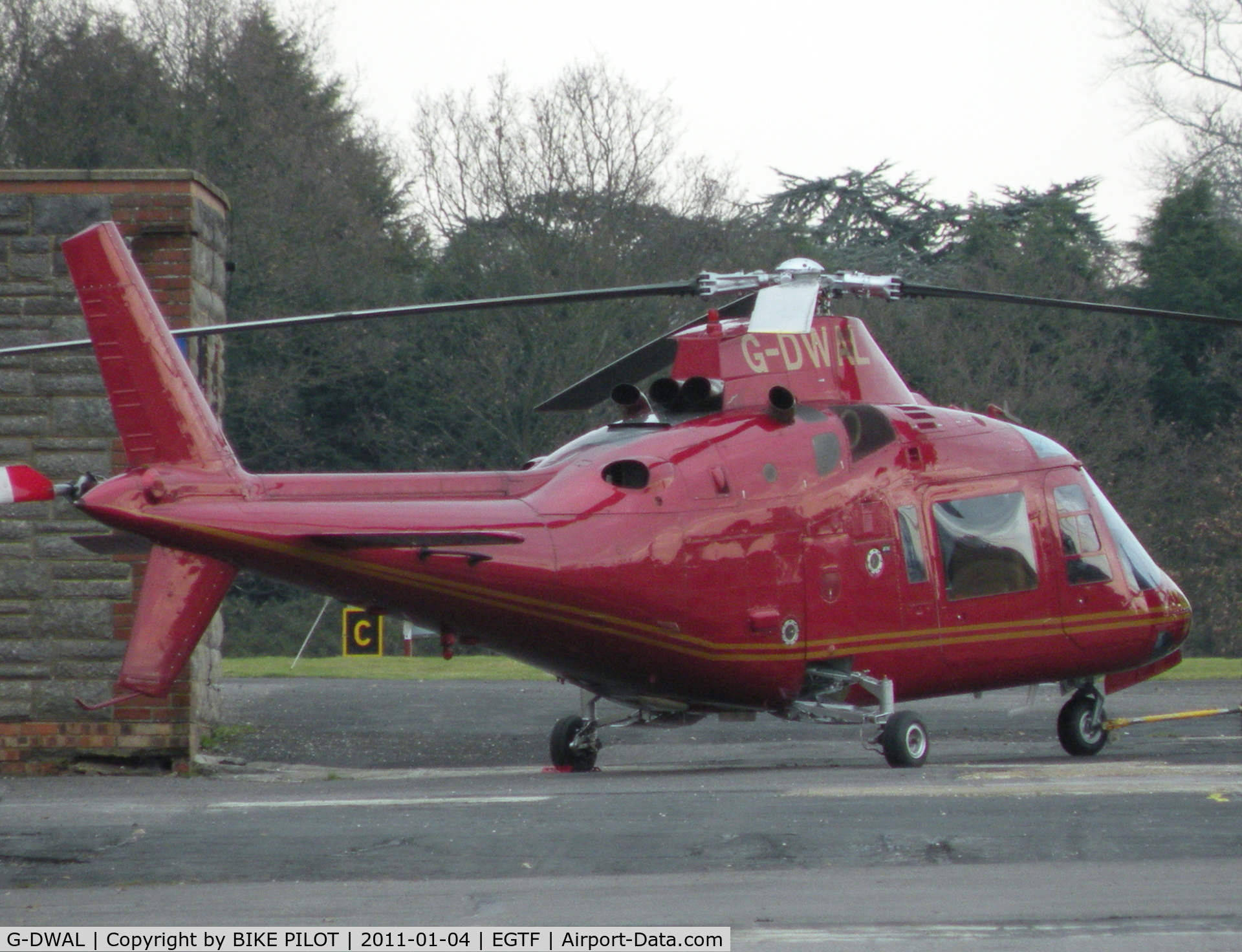 G-DWAL, 1984 Agusta A109A II C/N 7265, A109A being towed out of the Alan Mann hanger, Prev. Reg. G-JODI