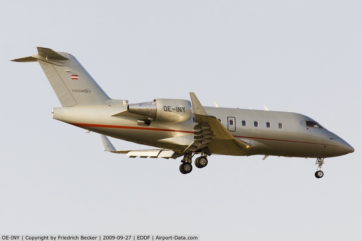 OE-INY, 2006 Bombardier Challenger 604 (CL-600-2B16) C/N 5644, on final RW07R