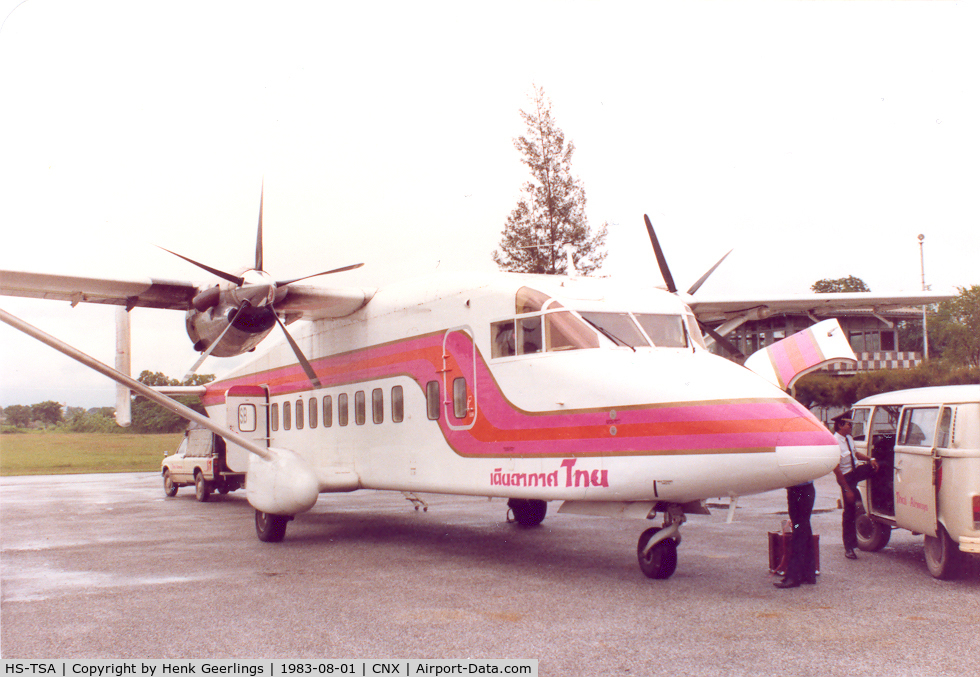 HS-TSA, 1982 Short 330-200 C/N SH.3085, Thai Airways , Chiang Mai , 1983
