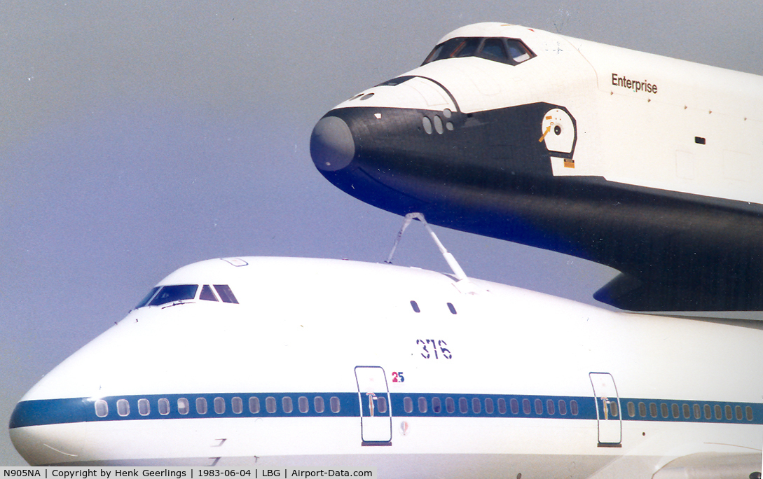 N905NA, 1970 Boeing 747-123 C/N 20107, N509NA , B747 SCA - Shuttle Carrier Aircraft , B747-123(SCA) - 376 , cn 20107-86 , Le Bourget 04 jun1983