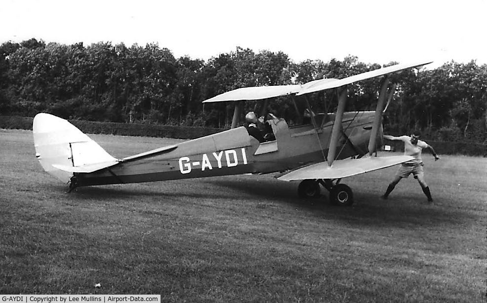 G-AYDI, 1943 De Havilland DH-82A Tiger Moth II C/N 85910, G-AYDI being swung at Old Warden.