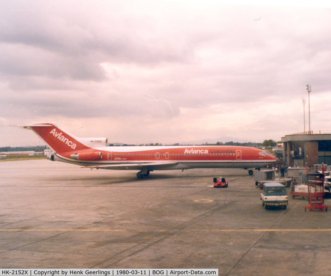 HK-2152X, 1978 Boeing 727-2A1 C/N 21344, Avianca B727 at Bogota