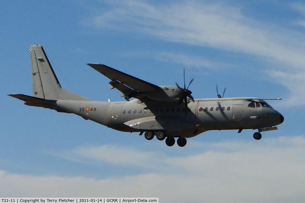 T21-11, 2007 CASA C-295M C/N EA03-11-032, CASA C-295M, c/n: S-033 T.21-11 / 35+49 arriving at Lanzarote