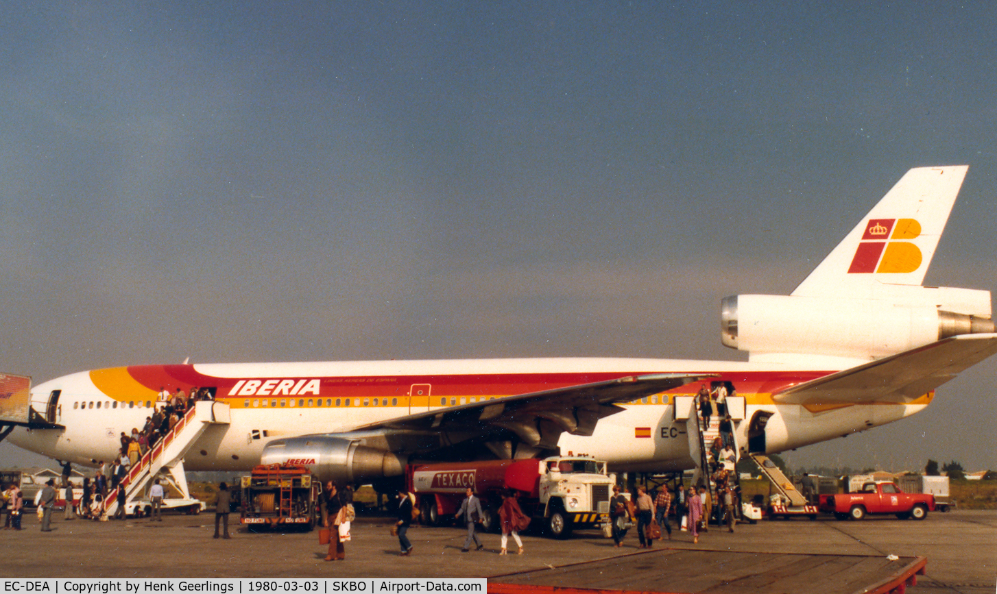 EC-DEA, 1979 McDonnell Douglas DC-10-30 C/N 47982, Iberia , Bogota , 1980