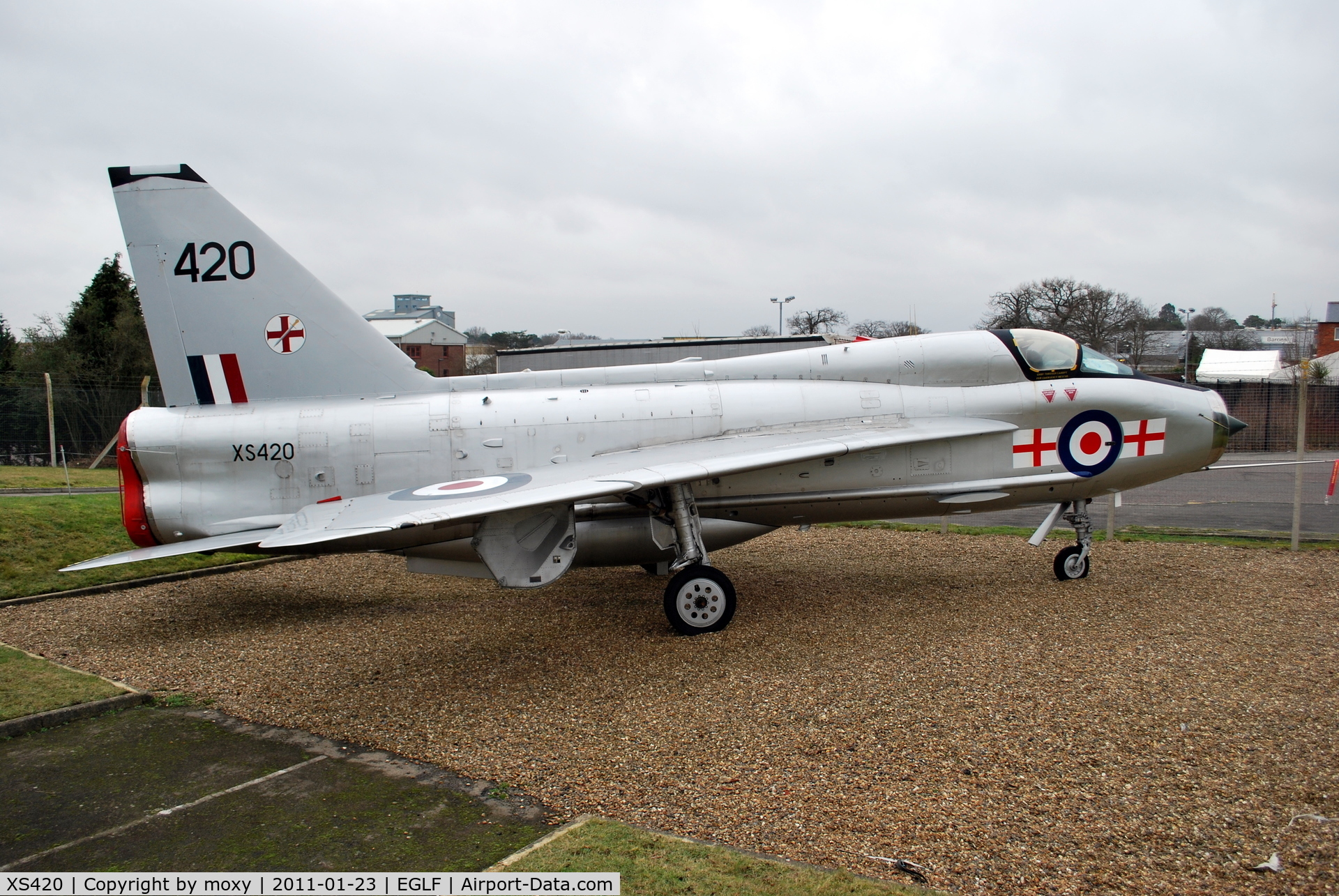 XS420, 1965 English Electric Lightning T.5 C/N 95005, English Electric Lightning T.5 at the F.A.S.T. museum, Farnborough.