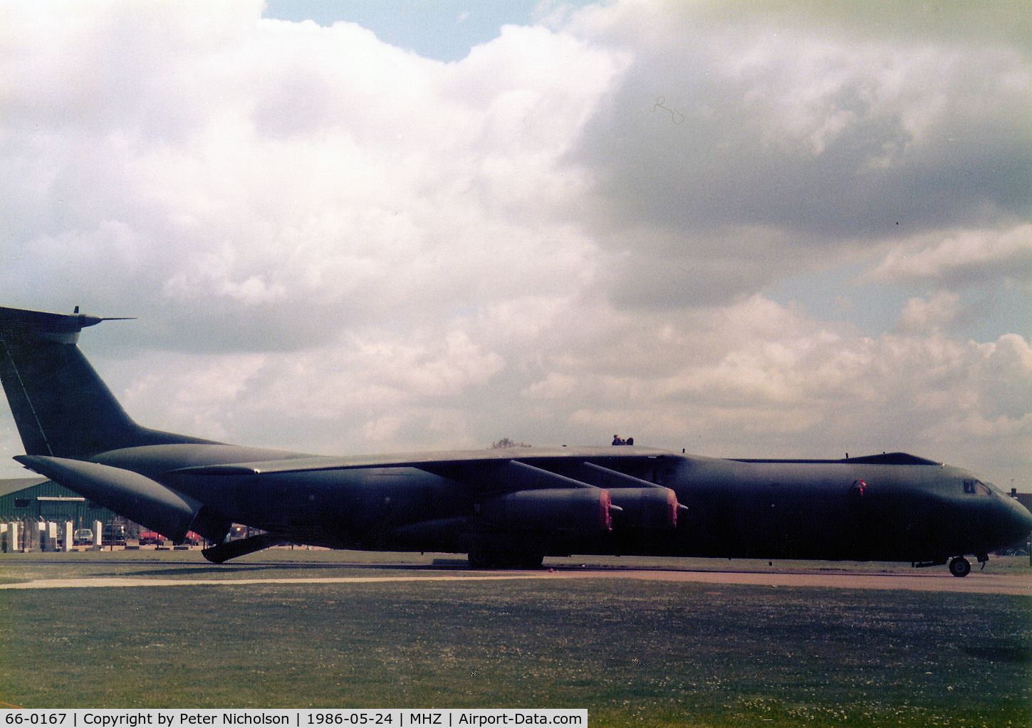 66-0167, 1966 Lockheed C-141B Starlifter C/N 300-6193, C-141B Starlifter of 437th Military Airlift Wing at Charleston AFB on display at the 1986 RAF Mildenhall Air Fete.