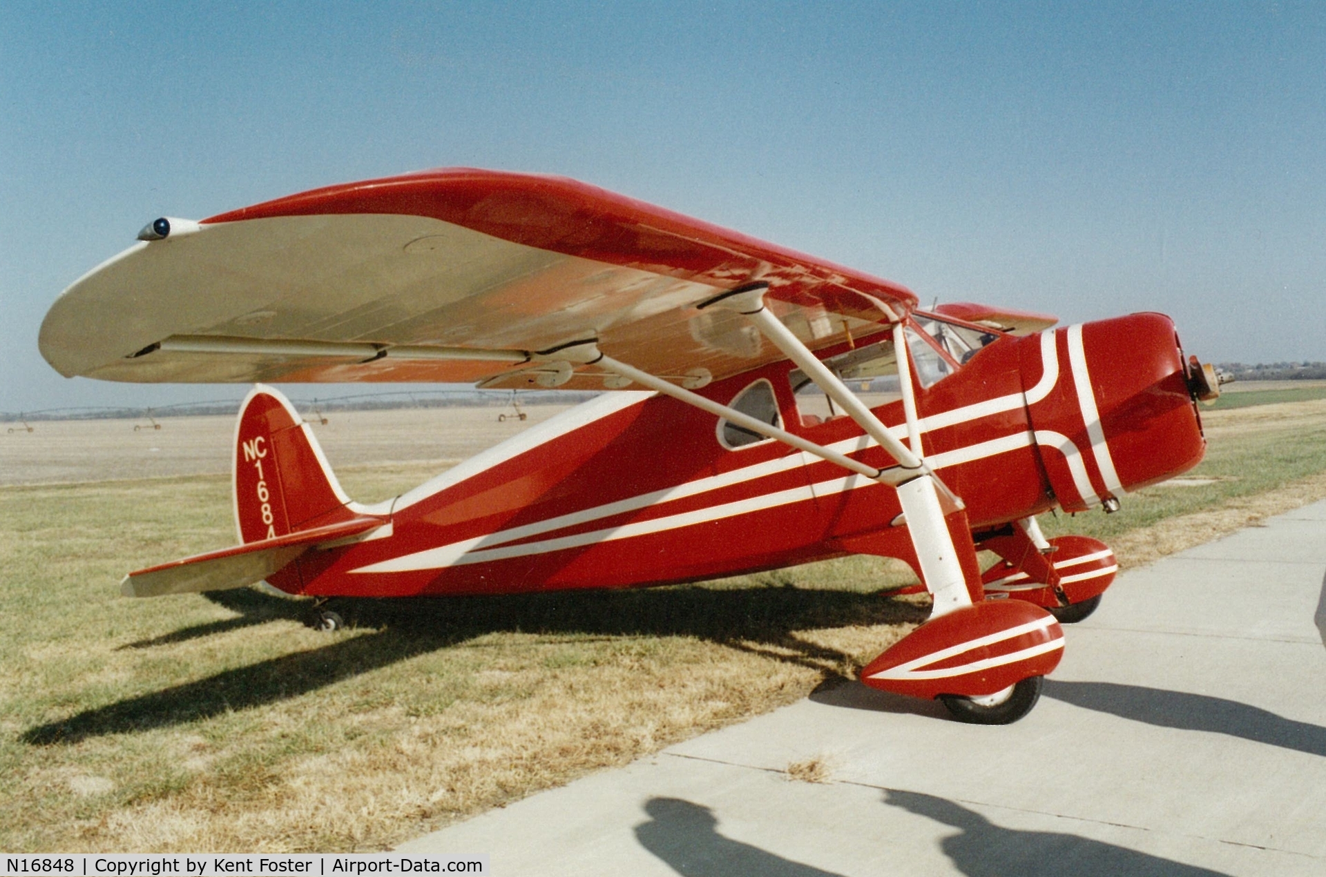 N16848, 1937 Fairchild 24 C8E C/N 2847, Warner 145 overhauled and fabric repainted in 1988.