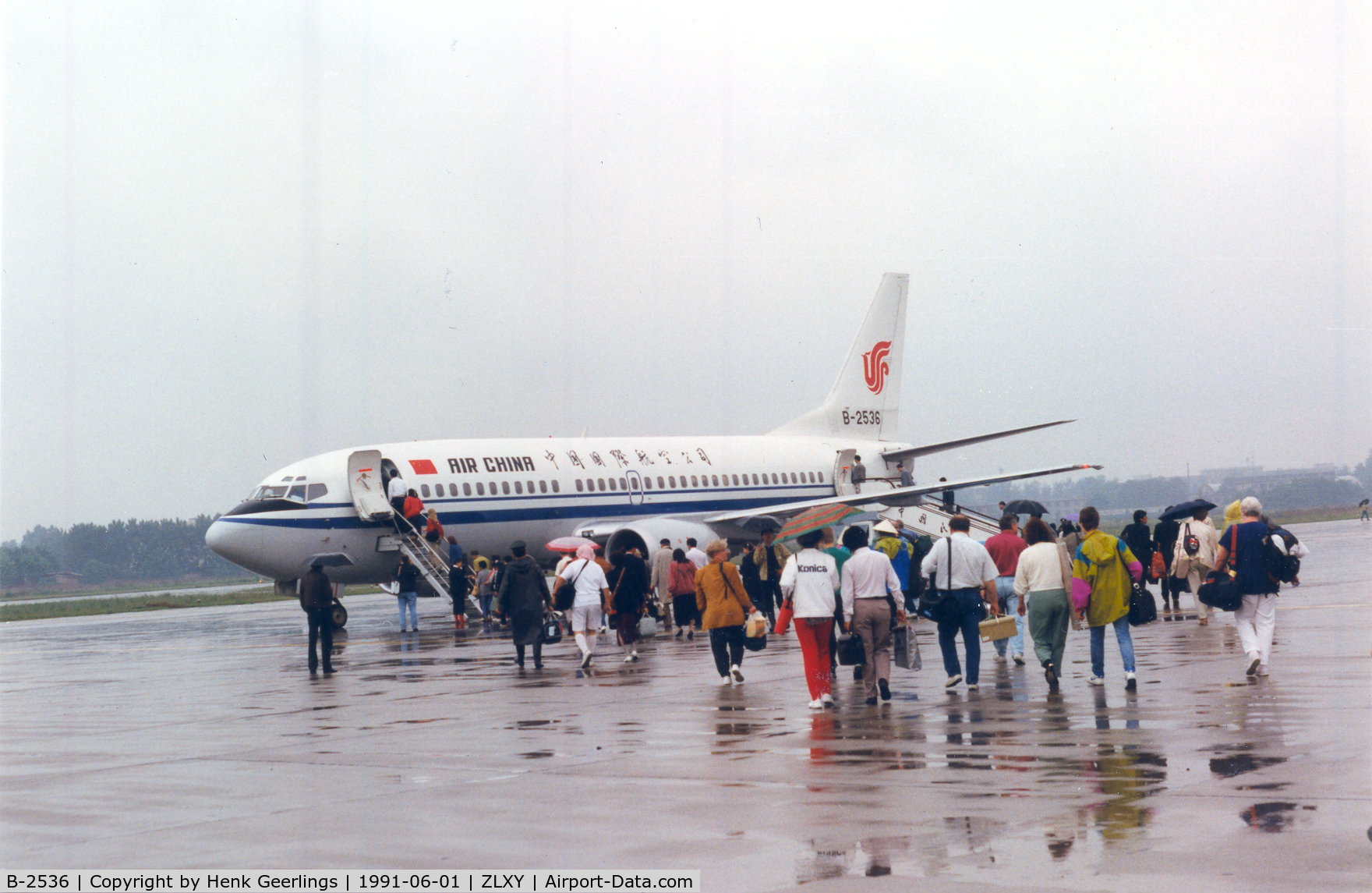 B-2536, 1991 Boeing 737-3J6 C/N 25079, Xian , dep for Peking