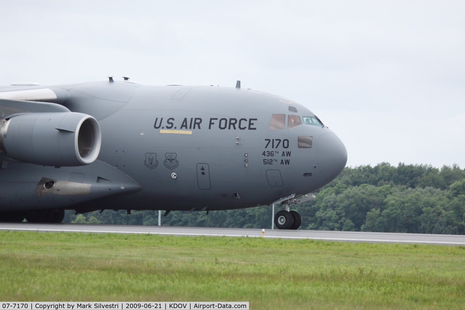 07-7170, Boeing C-17A Globemaster III C/N F-181, At Dover AFB - Ready for takeoff