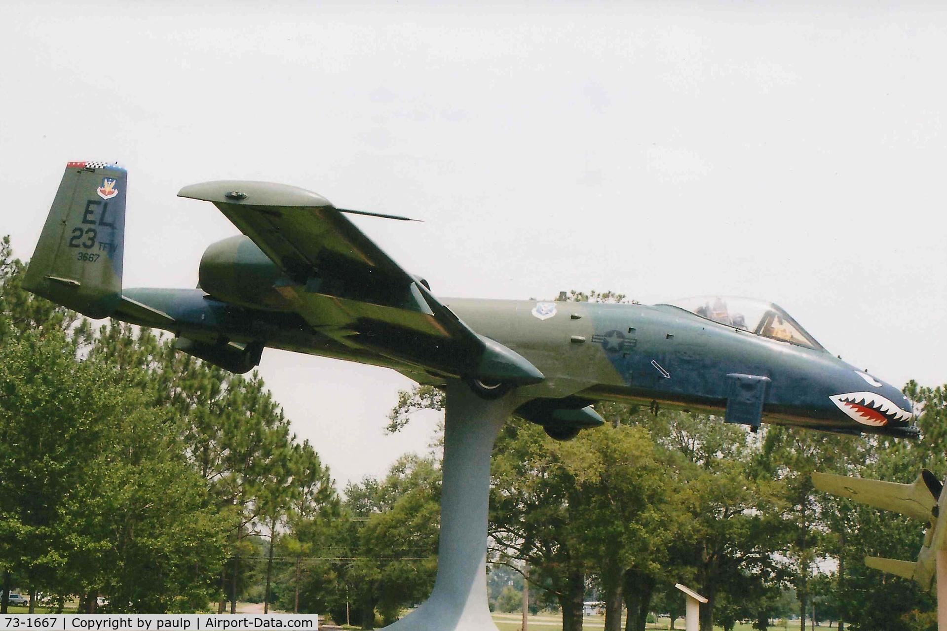 73-1667, 1973 Fairchild Republic A-10A Thunderbolt II C/N A10-0004, Fairchild A-10A Thunderbolt II  1992 -Scanned Photo