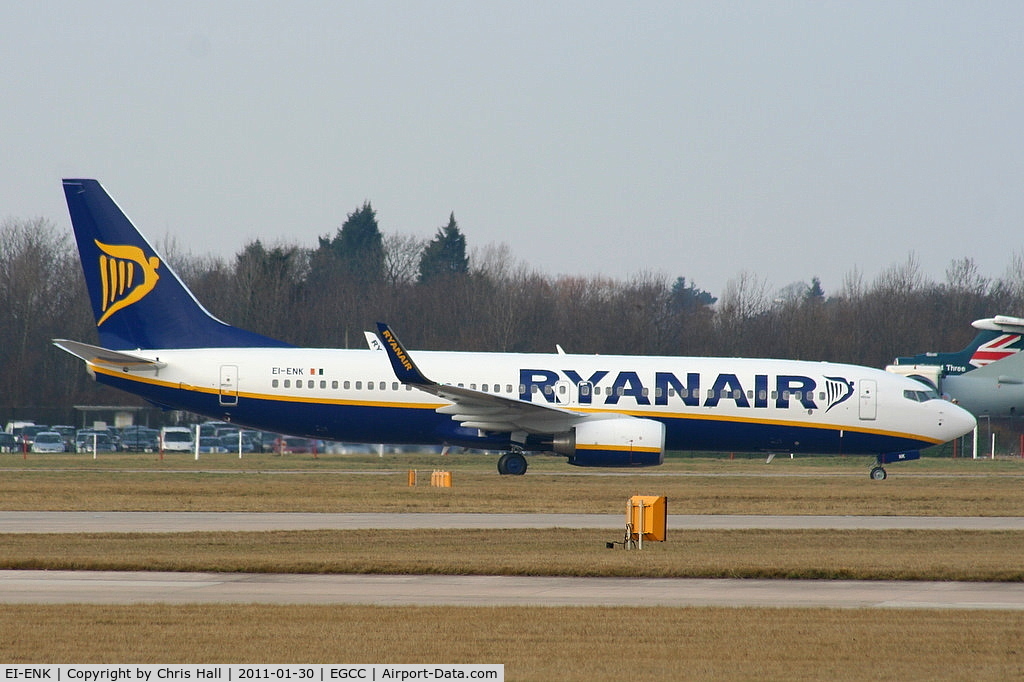 EI-ENK, 2010 Boeing 737-8AS C/N 40303, new B737 for Ryanair making its first visit to MAN
