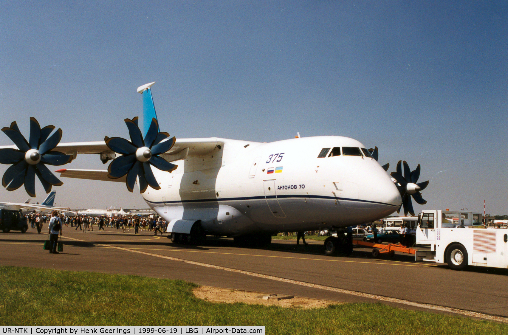 UR-NTK, Antonov An-70 C/N 770102, Le Bourget Air Show , 1999