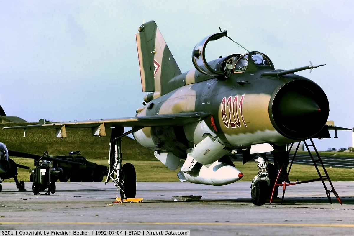 8201, Mikoyan-Gurevich MiG-21MF C/N 968201, static display
