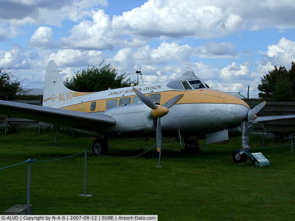 G-ALVD, De Havilland DH-104 Dove 2B C/N 04277, Preserved at MAM
