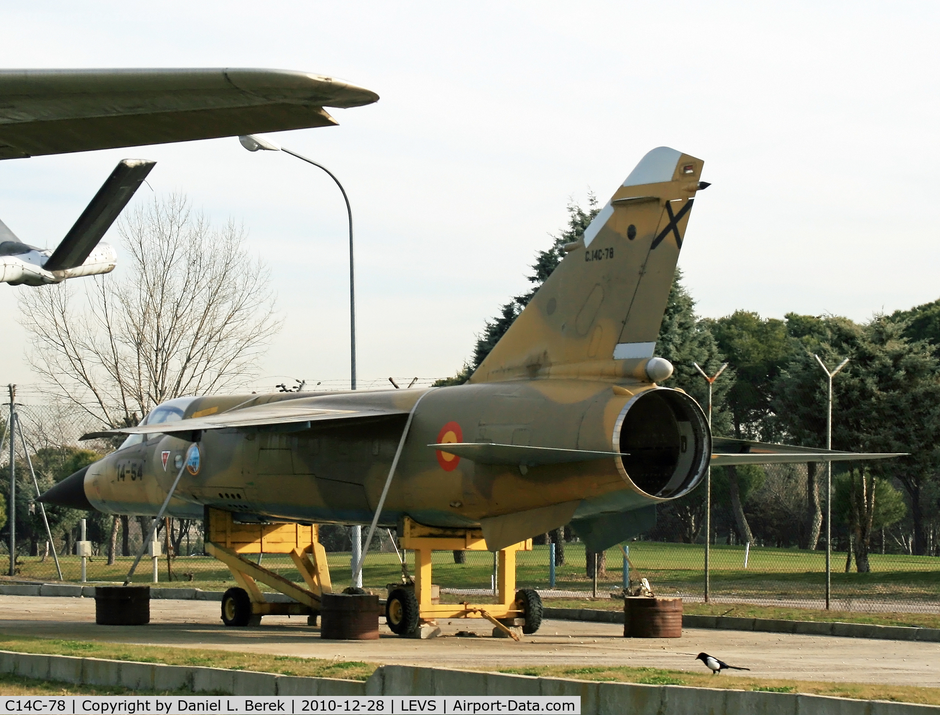 C14C-78, Dassault Mirage F.1EDA C/N 567, With Spanish Air Force Number 14-54; also flew with Number 11-05.  Purchased from the Qatar Air Force, QA76-F.  Now at Museo del Aire, awaiting display.